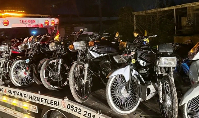 Yarışa Hazırlanan 31 Motosiklete El Konuldu.